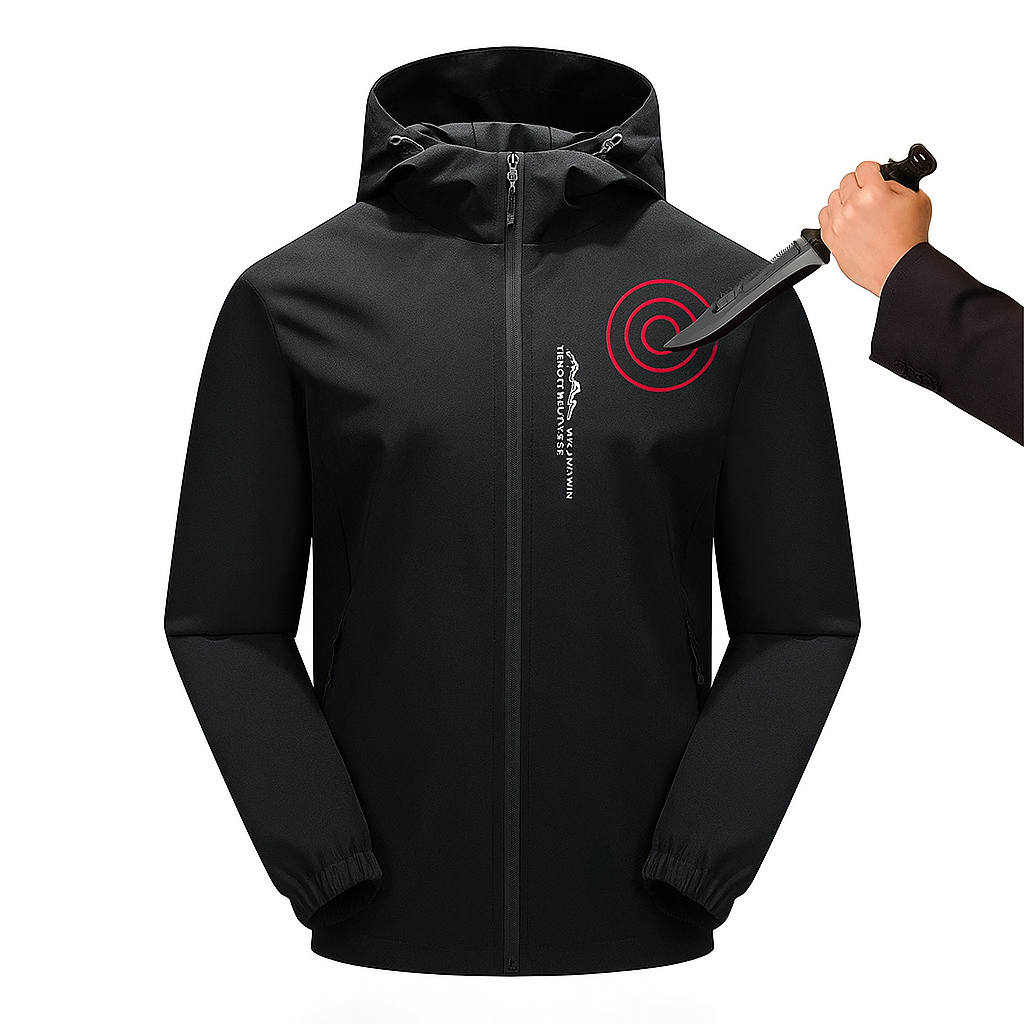 AMBOSS APPAREL® DaggerSkin Softshell – Confidence in Every Step | Cut-Resistant Jacket for Protection & Self-Defense