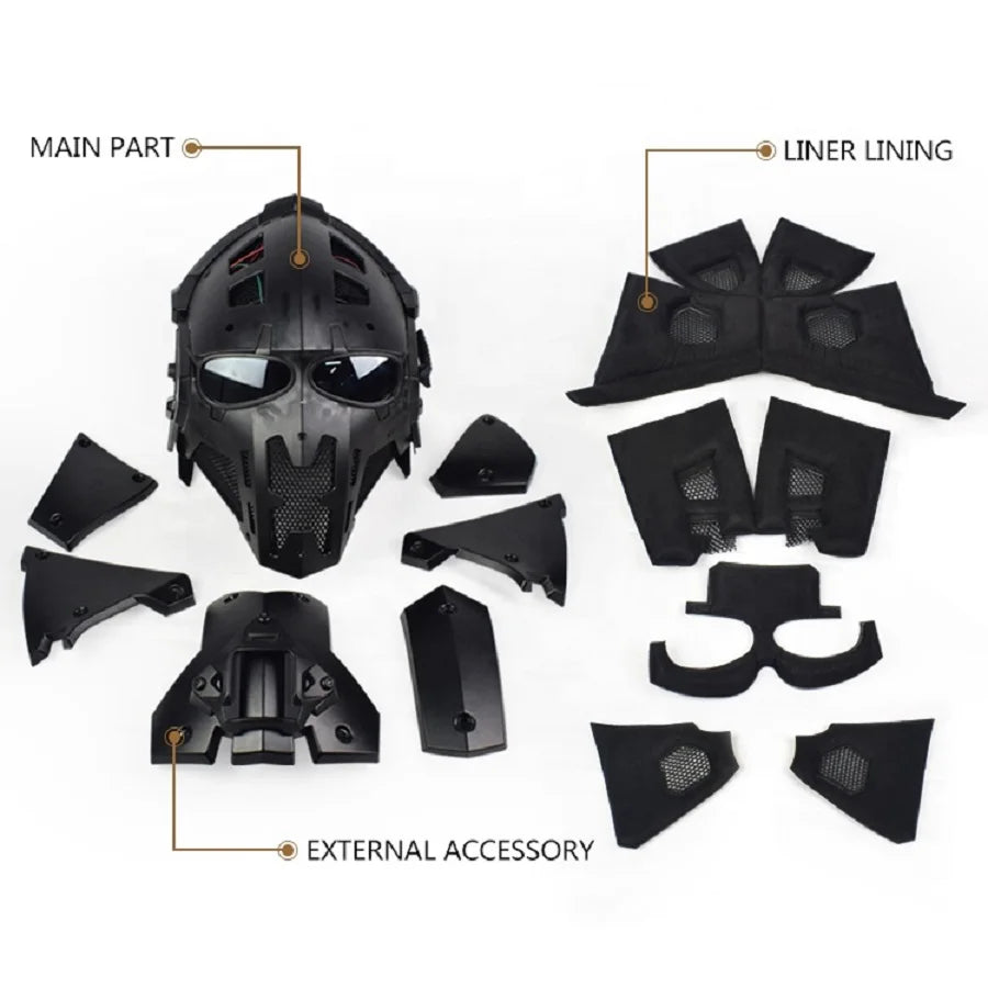 AMBOSS APPAREL® PHANTOMSCHILD Helm | Fullmasken Kopf Schutz