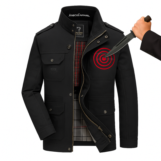 AMBOSS APPAREL® SafeGuard Jacket | Safety Without Compromise | Anti-Stab Tactical Protection for Civilian Use Security Professionals