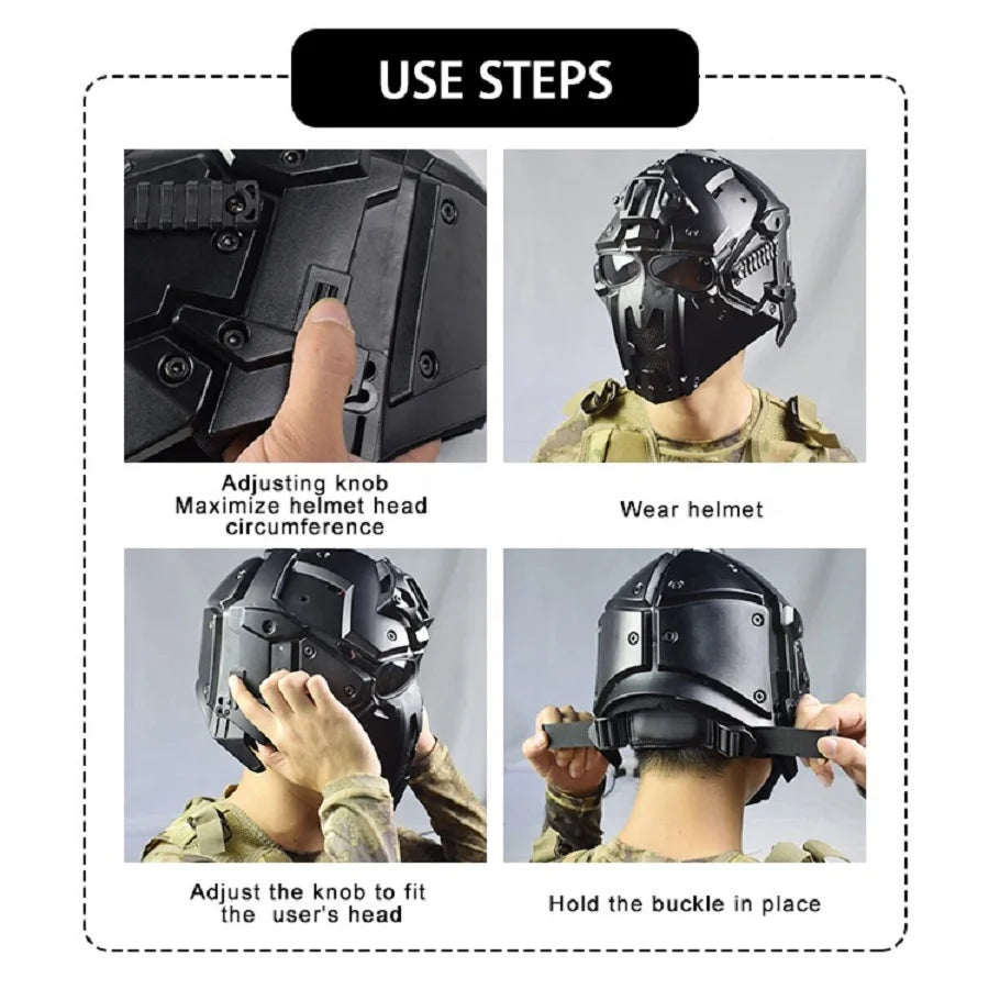 AMBOSS APPAREL® PHANTOMSCHILD Helm | Fullmasken Kopf Schutz