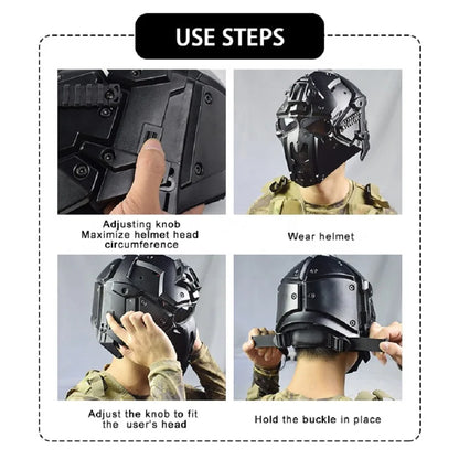 AMBOSS APPAREL® PHANTOMSCHILD Helm | Fullmasken Kopf Schutz
