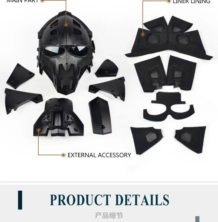 AMBOSS APPAREL® PHANTOMSCHILD Helm | Fullmasken Kopf Schutz