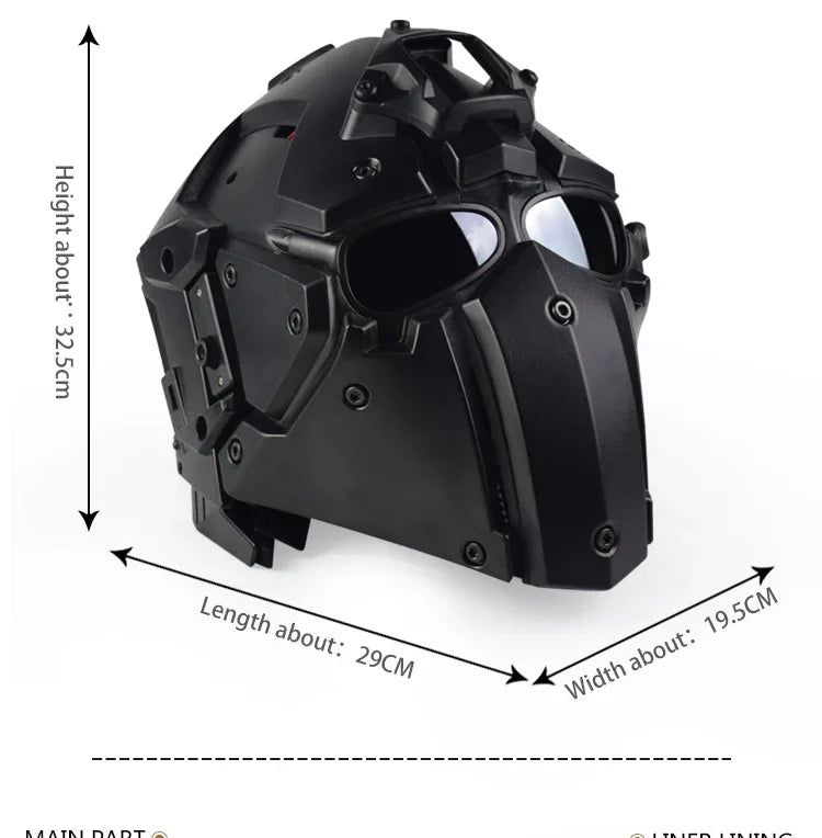 AMBOSS APPAREL® PHANTOMSCHILD Helm | Fullmasken Kopf Schutz