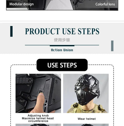 AMBOSS APPAREL® PHANTOMSCHILD Helm | Fullmasken Kopf Schutz