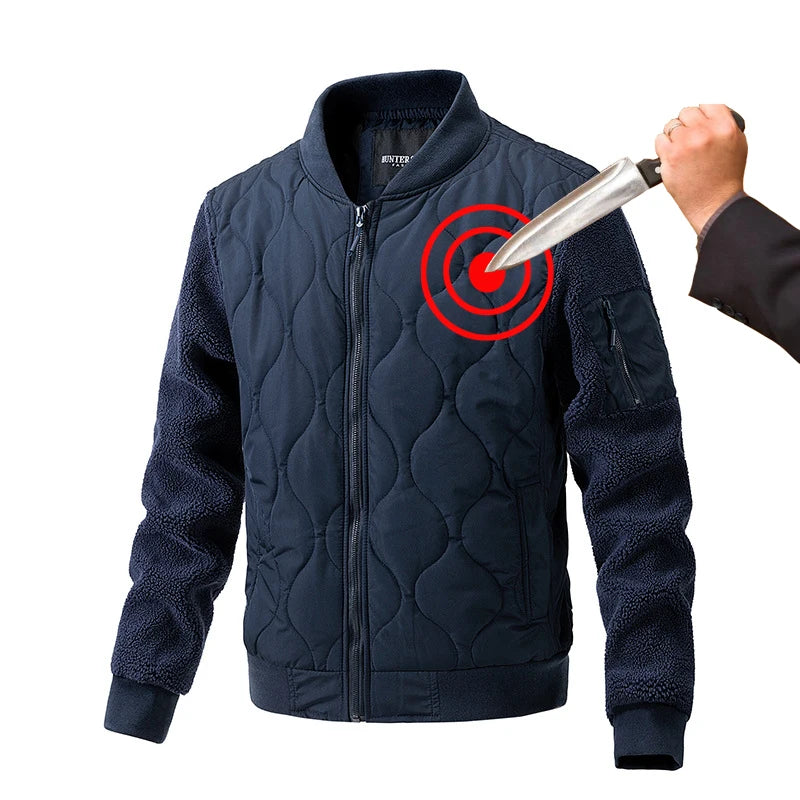 AMBOSS APPAREL® UrbanGuard Anti-Stab Fashion Jacket for Civilian & Tactical Use | Comfortable Cotton. Concealed Protection.