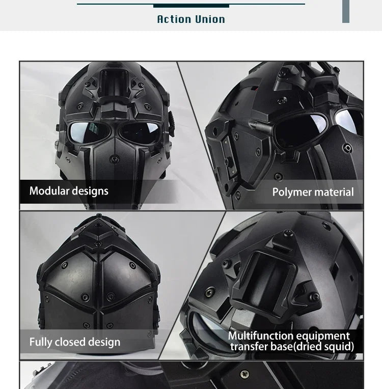 AMBOSS APPAREL® PHANTOMSCHILD Helm | Fullmasken Kopf Schutz