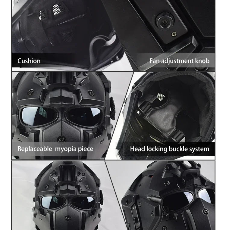 AMBOSS APPAREL® PHANTOMSCHILD Helm | Fullmasken Kopf Schutz