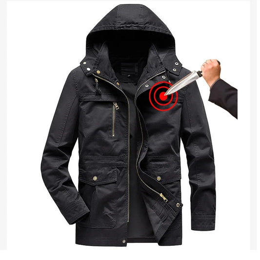 AMBOSS APPAREL® CodeGuard Jacke Unsichtbarer Schnittschutz gegen Messer und Werkzeuge |  Entwickelt für unsichtbare Gefahren