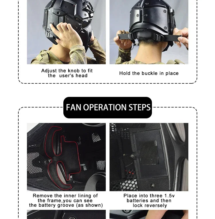 AMBOSS APPAREL® PHANTOMSCHILD Helm | Fullmasken Kopf Schutz